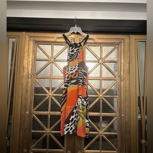 Trina Turk Dress in Bold Multicolor with animal print